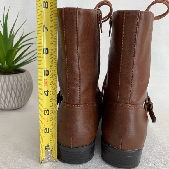 a.n.a. Brown Faux Leather lace Up Boots Woman’s 7.5M - Picture 10 of 12
